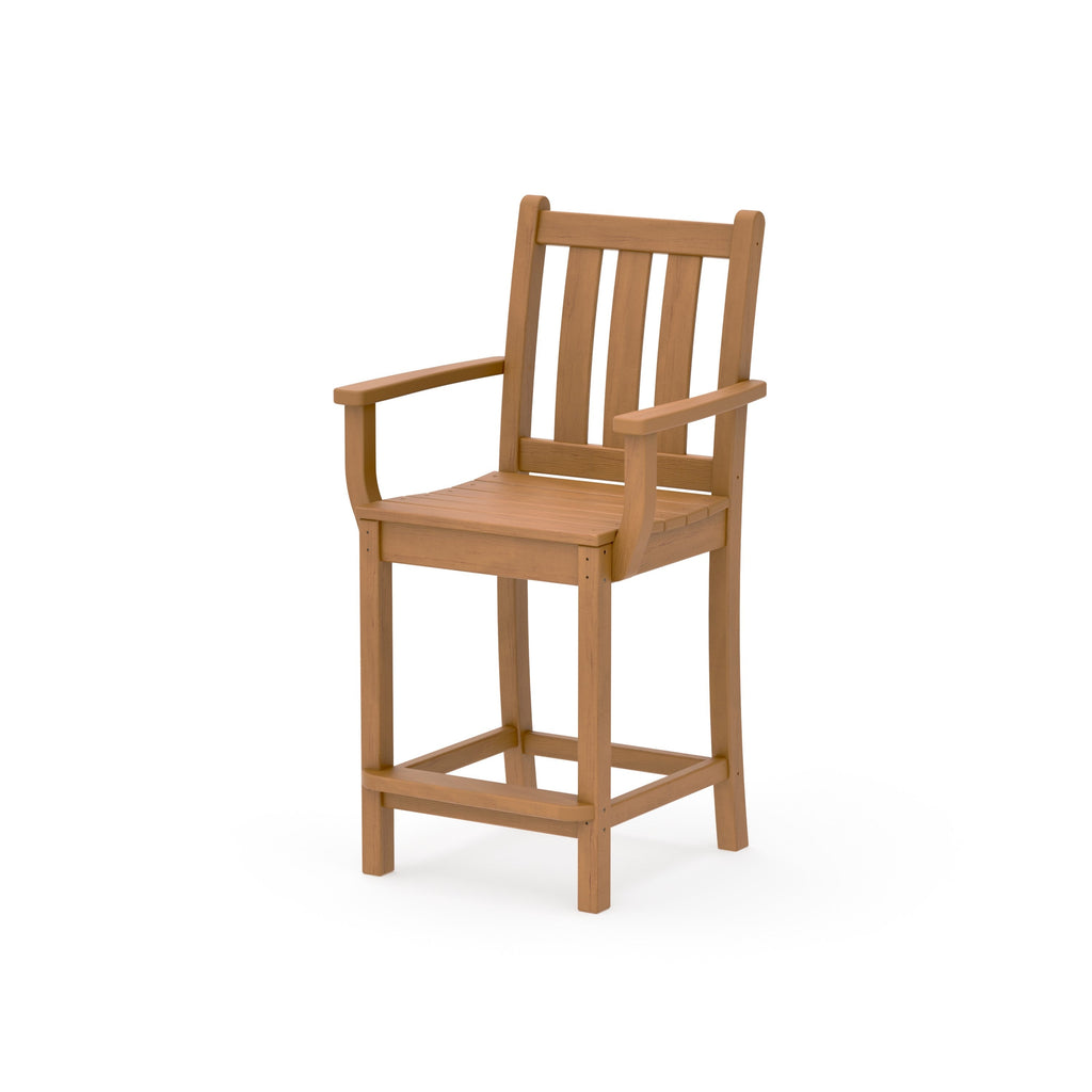 Traditional Garden Counter Arm Chair