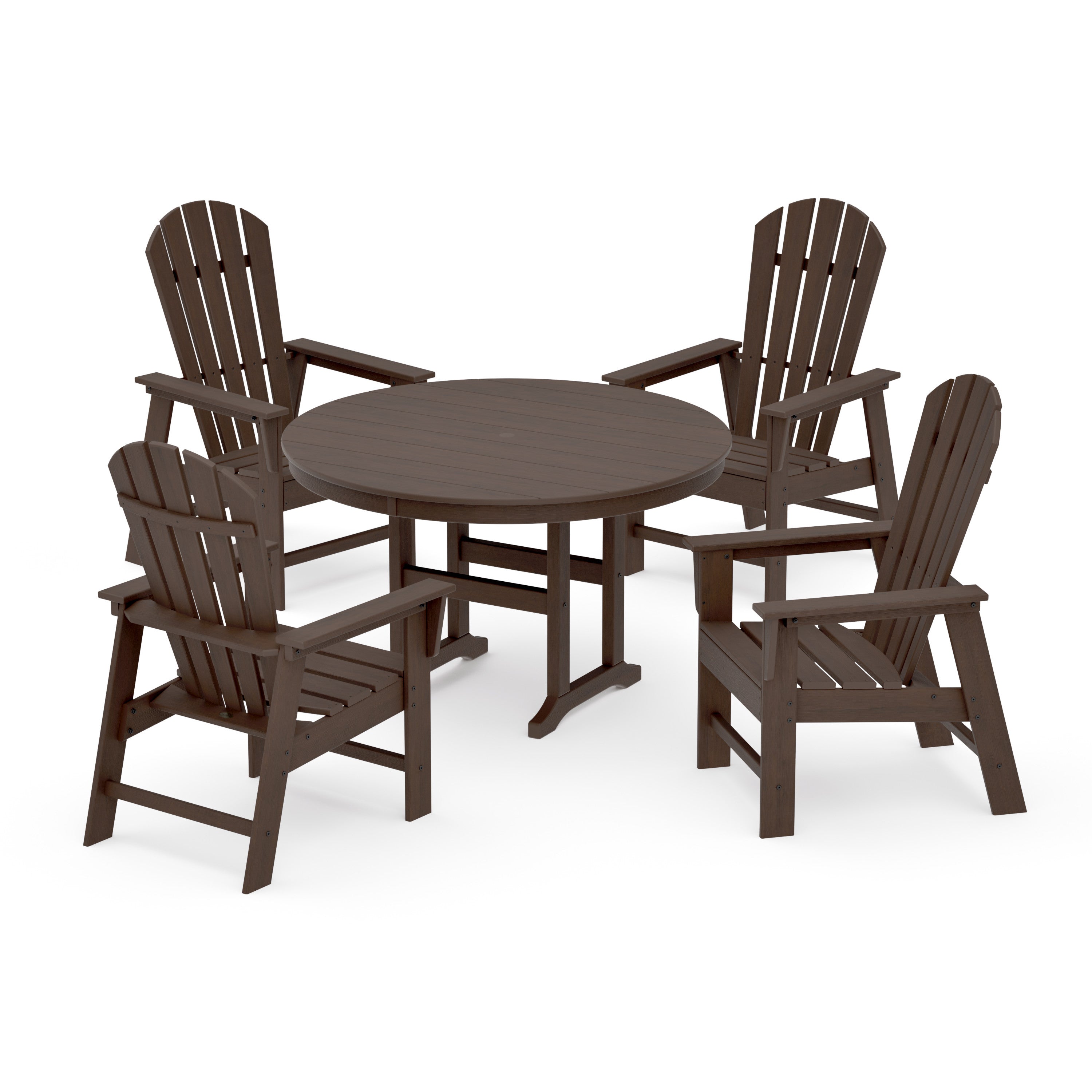 South Beach 5-Piece Round Farmhouse Dining Set