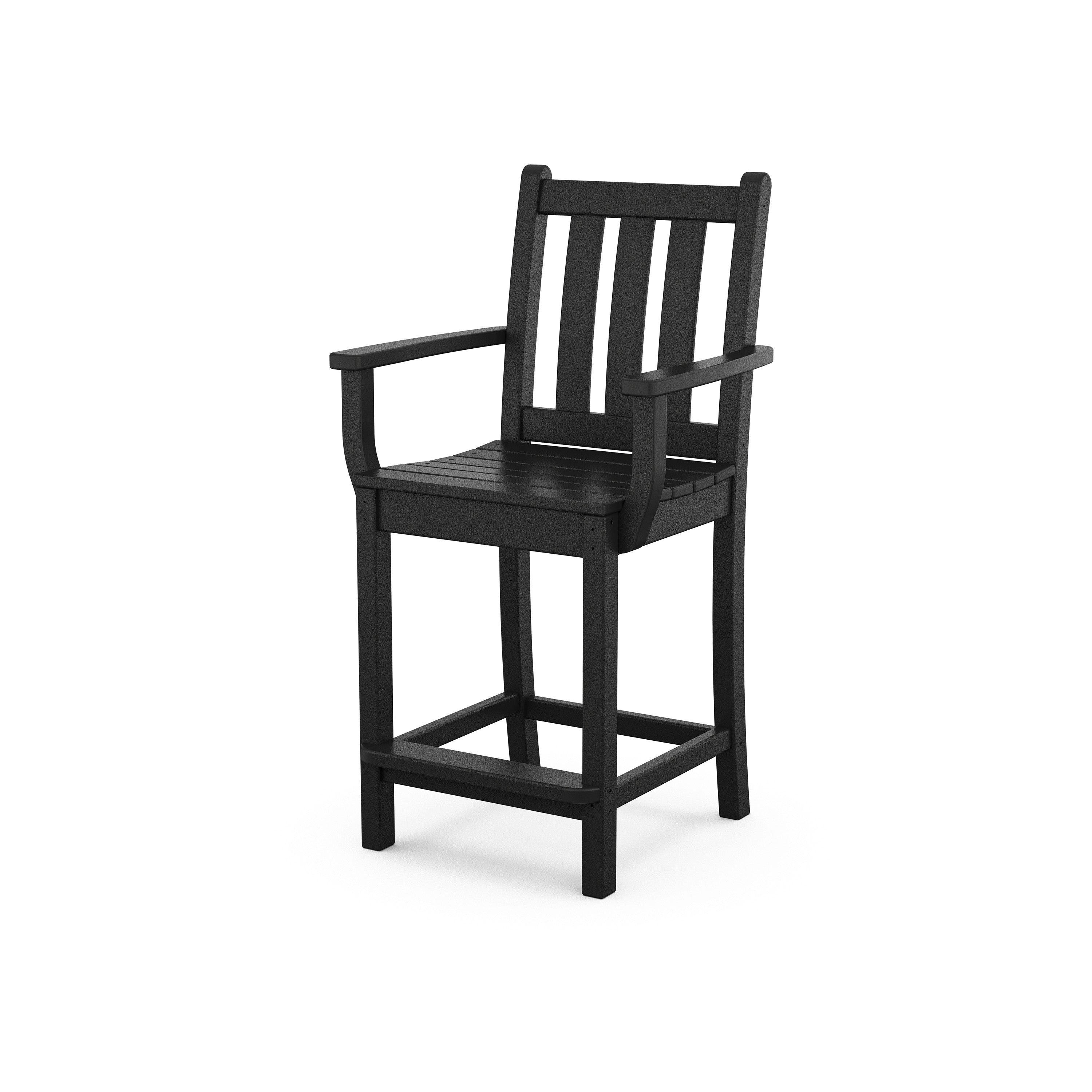 Traditional Garden Counter Arm Chair
