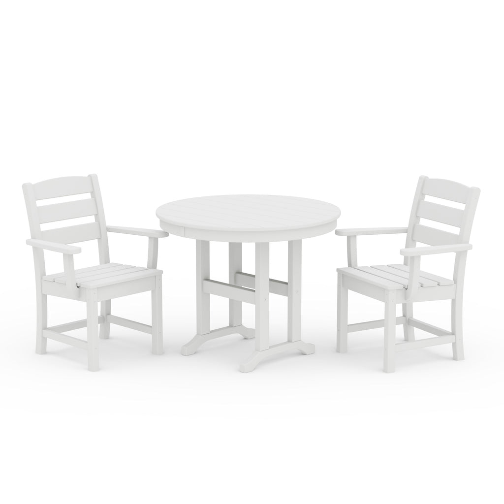 Lakeside 3-Piece Round Dining Set