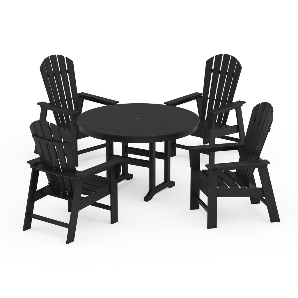 South Beach 5-Piece Round Farmhouse Dining Set