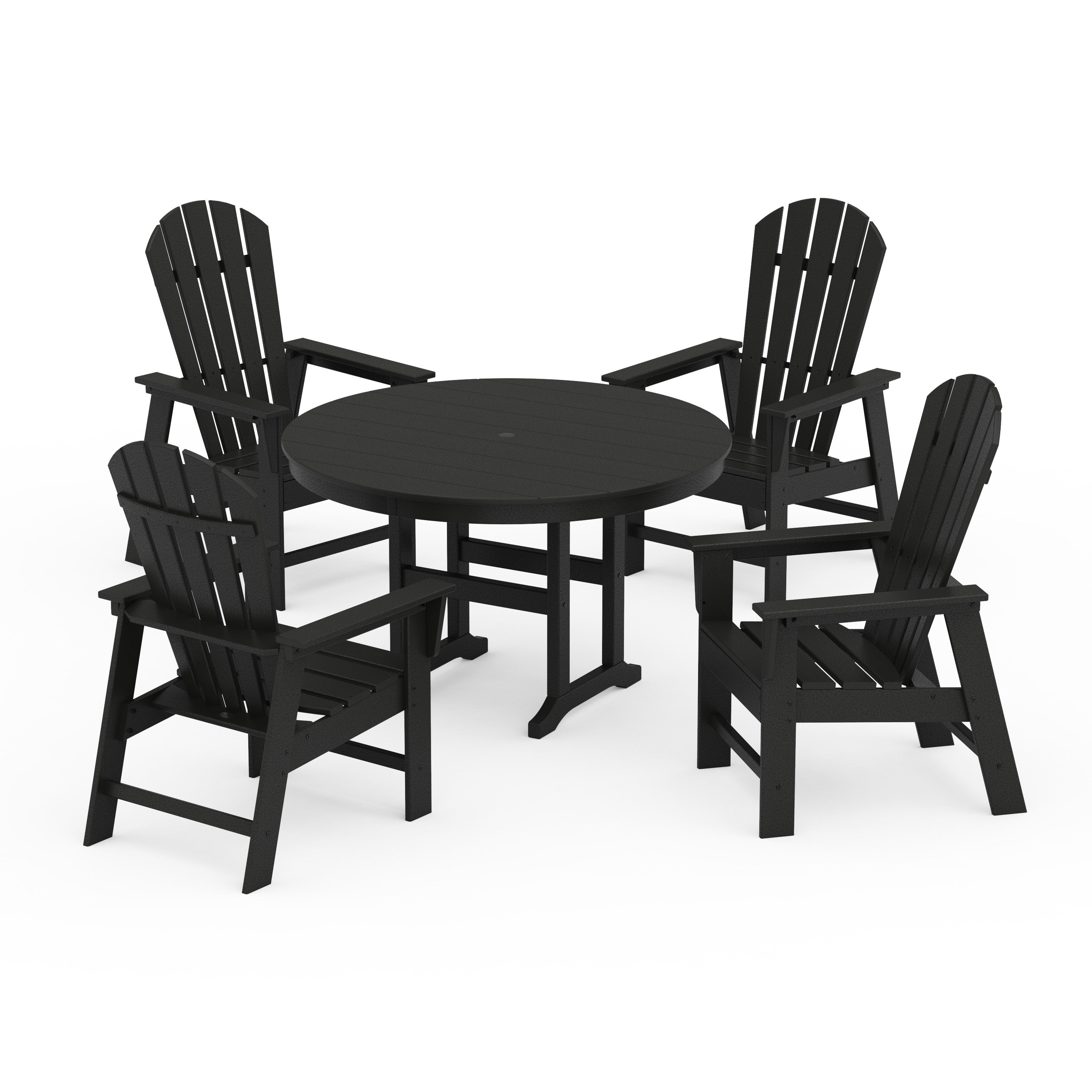 South Beach 5-Piece Round Farmhouse Dining Set
