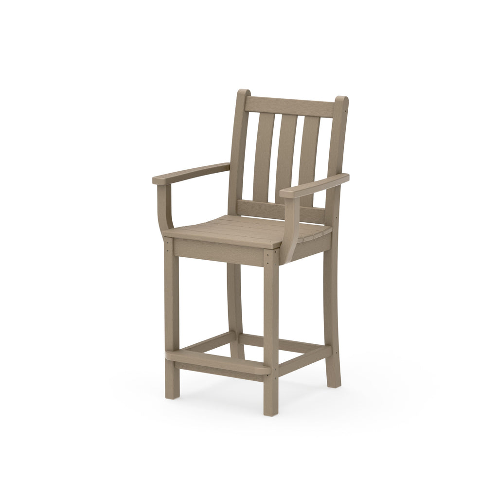 Traditional Garden Counter Arm Chair