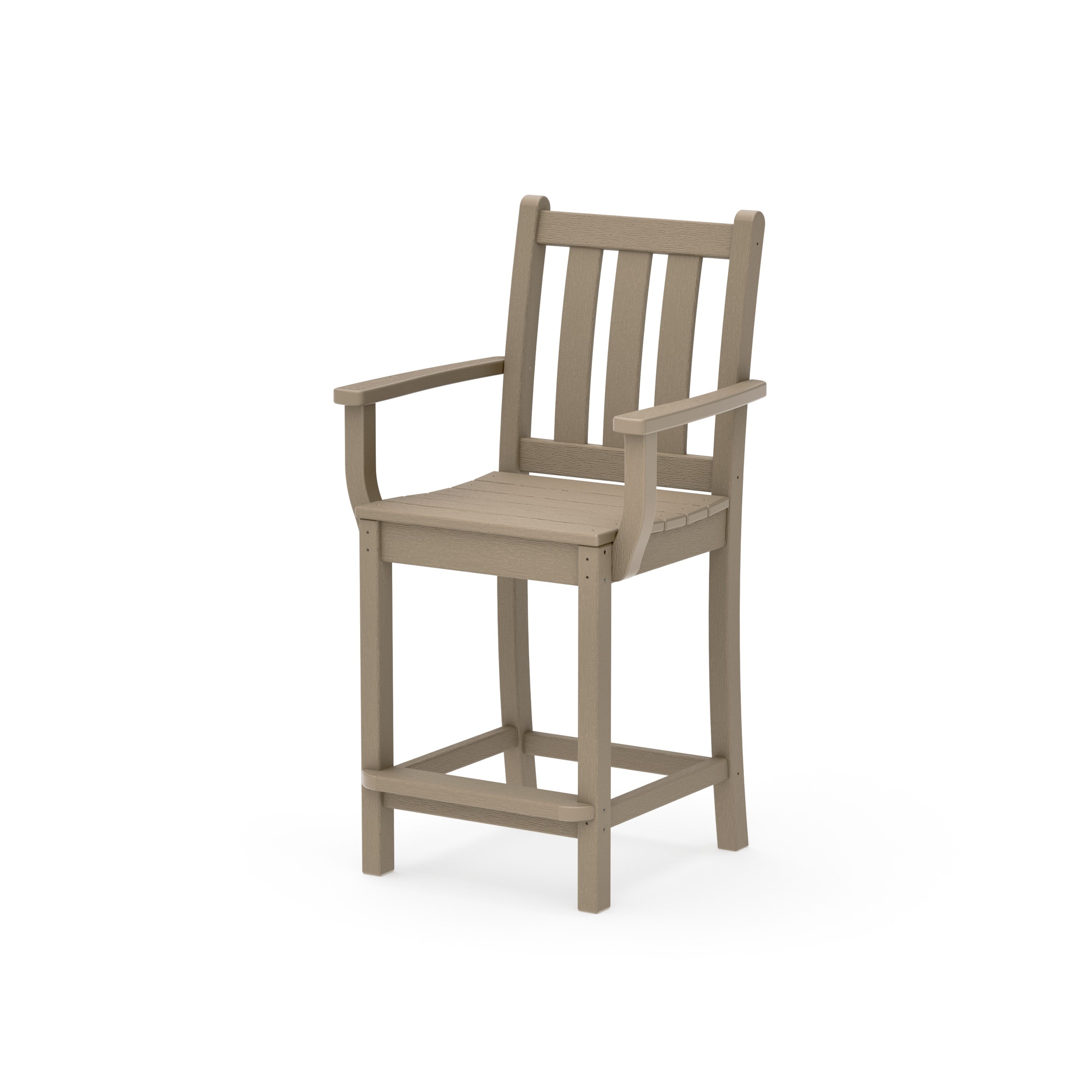 Traditional Garden Counter Arm Chair