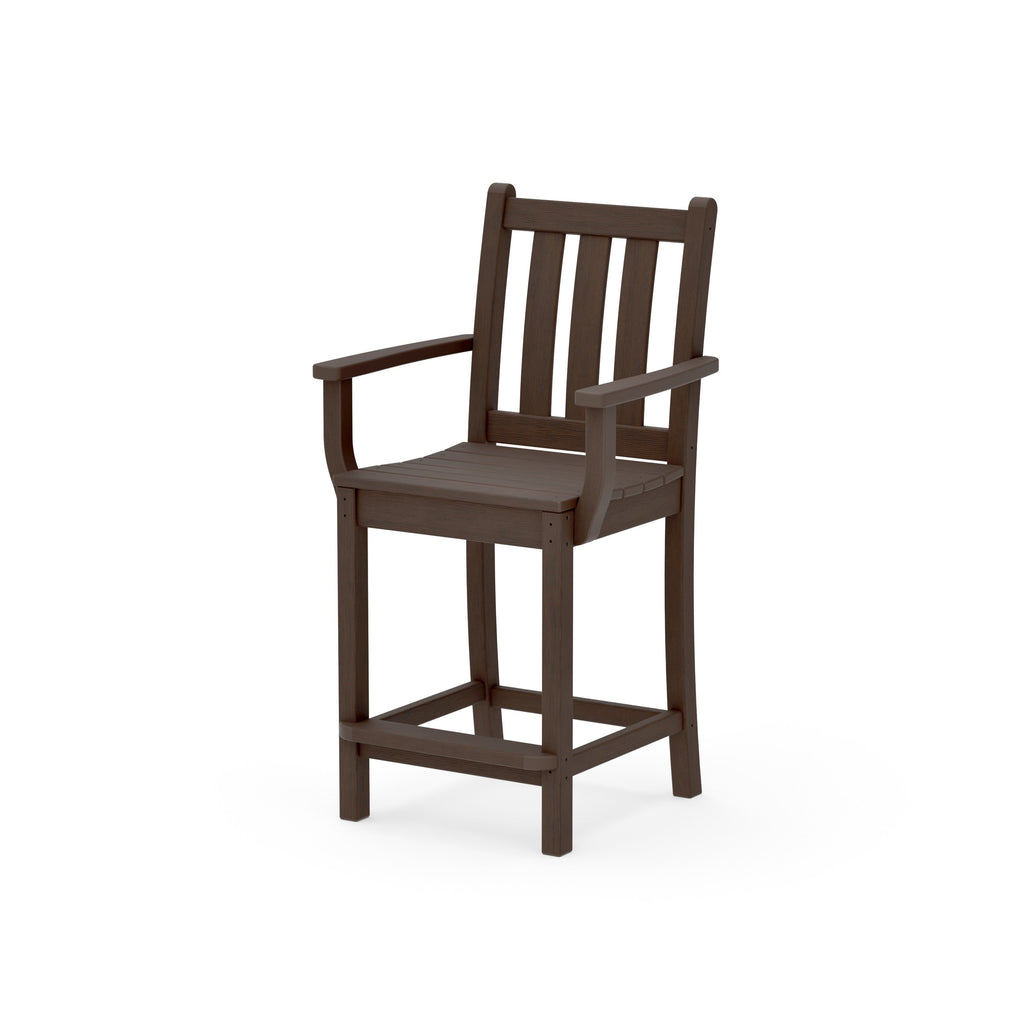 Traditional Garden Counter Arm Chair
