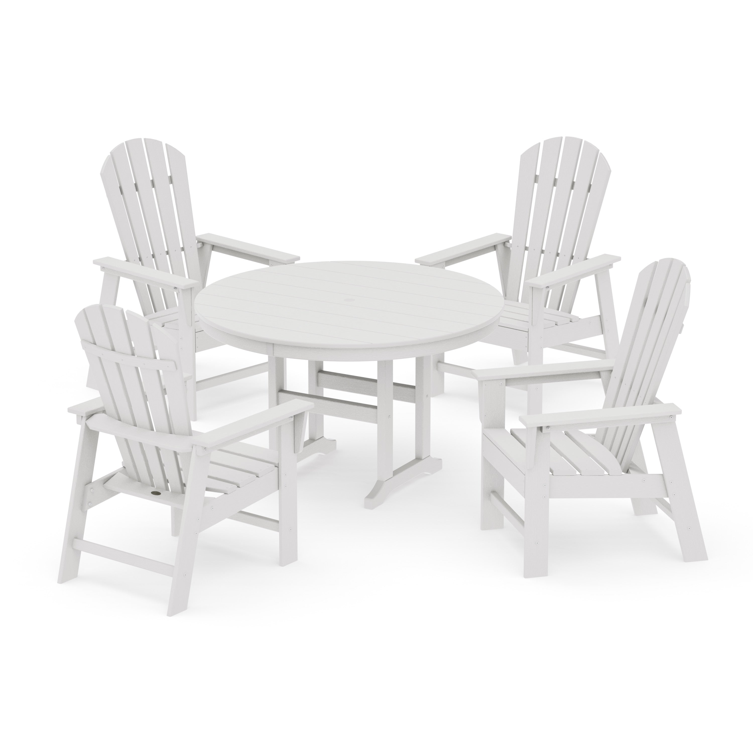 South Beach 5-Piece Round Farmhouse Dining Set