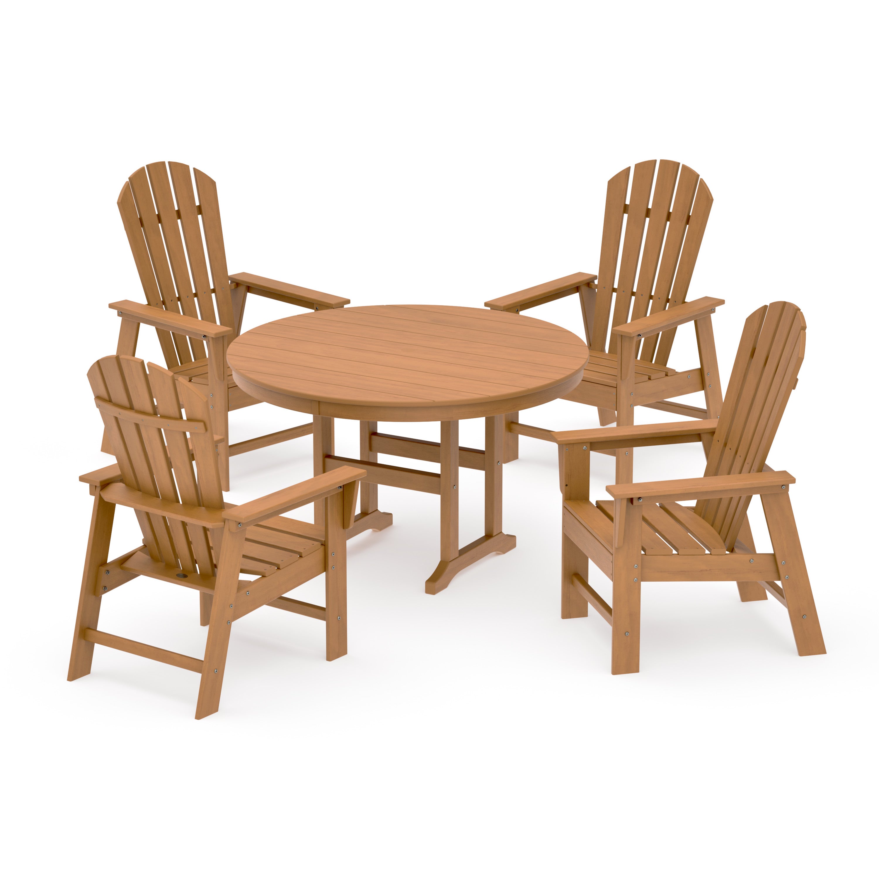 South Beach 5-Piece Round Farmhouse Dining Set