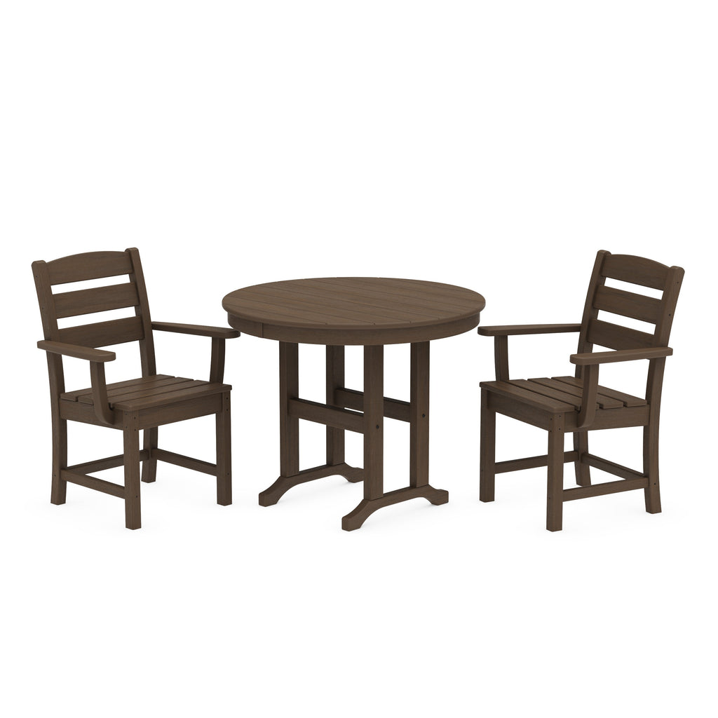 Lakeside 3-Piece Round Dining Set