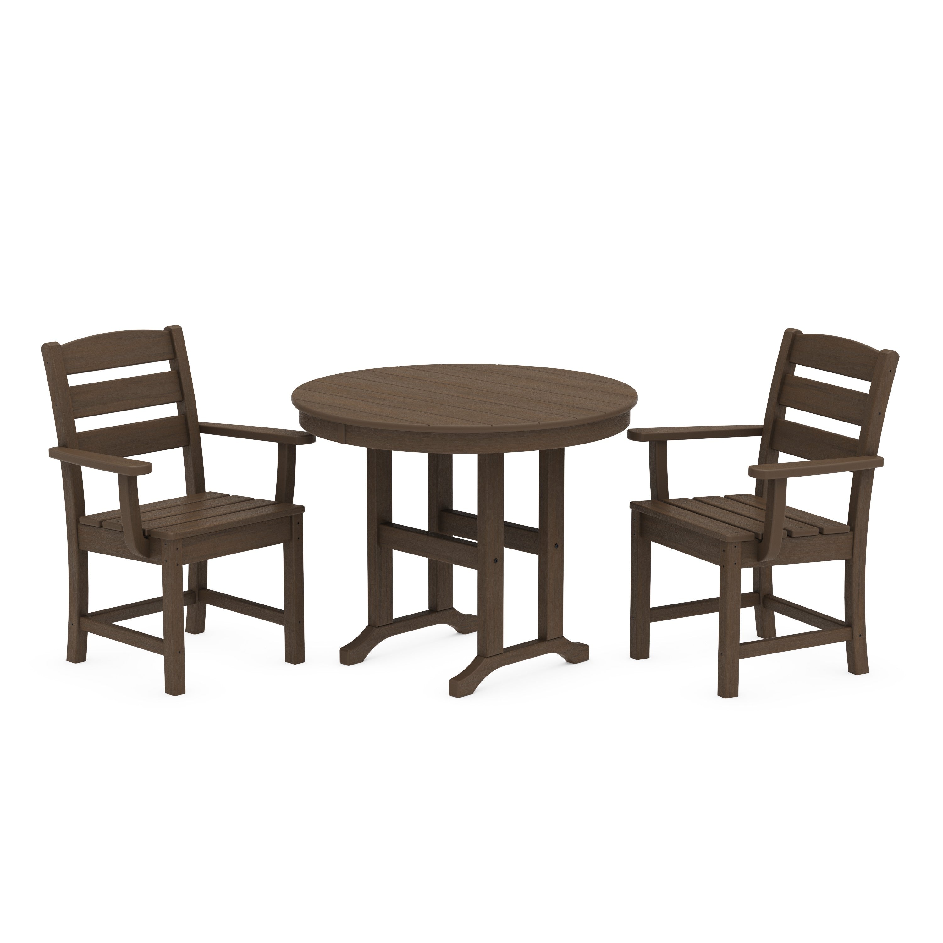 Lakeside 3-Piece Round Dining Set