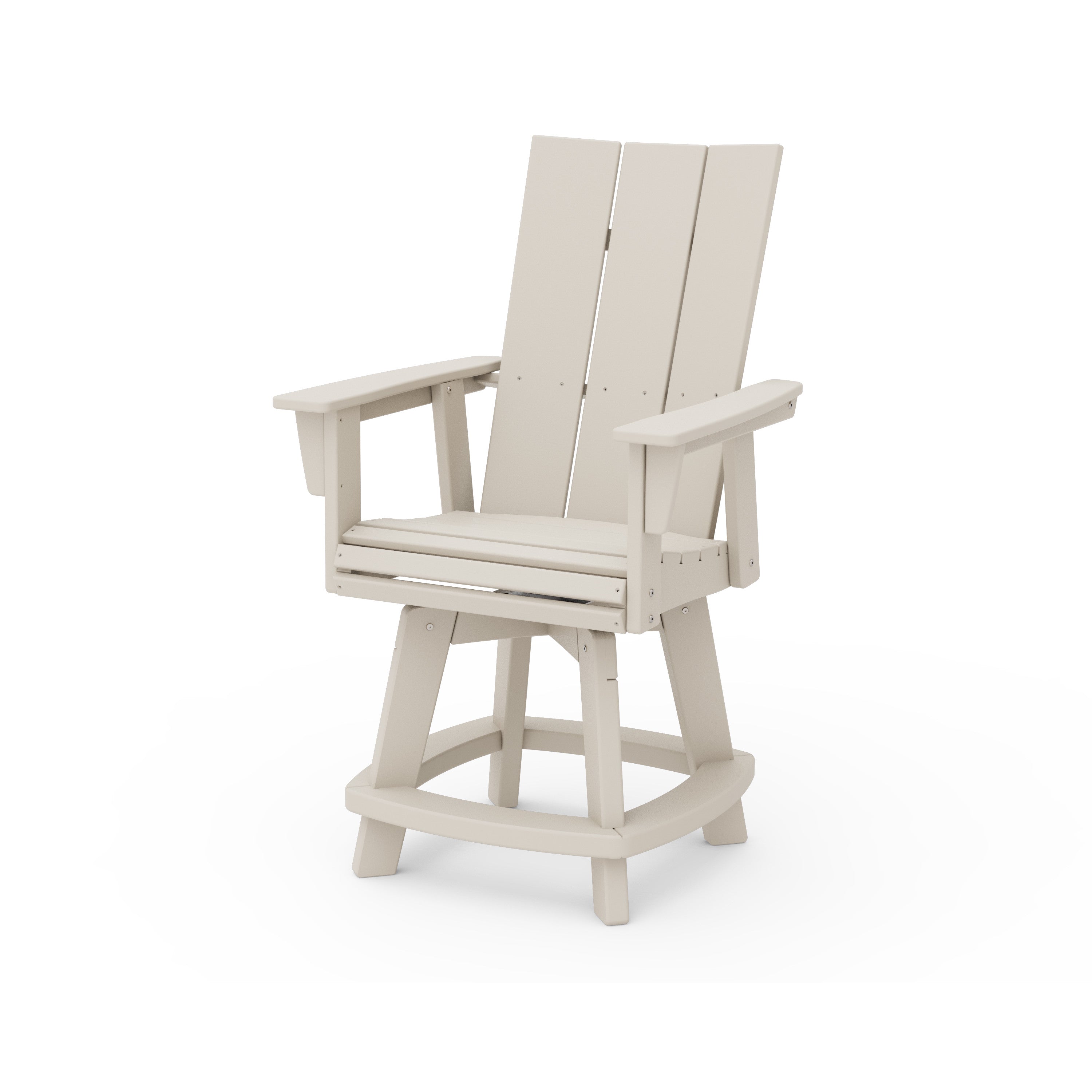 Modern Curveback Adirondack Swivel Counter Chair