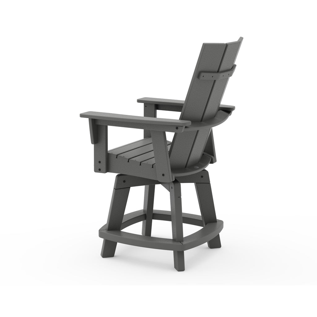 Modern Curveback Adirondack Swivel Counter Chair