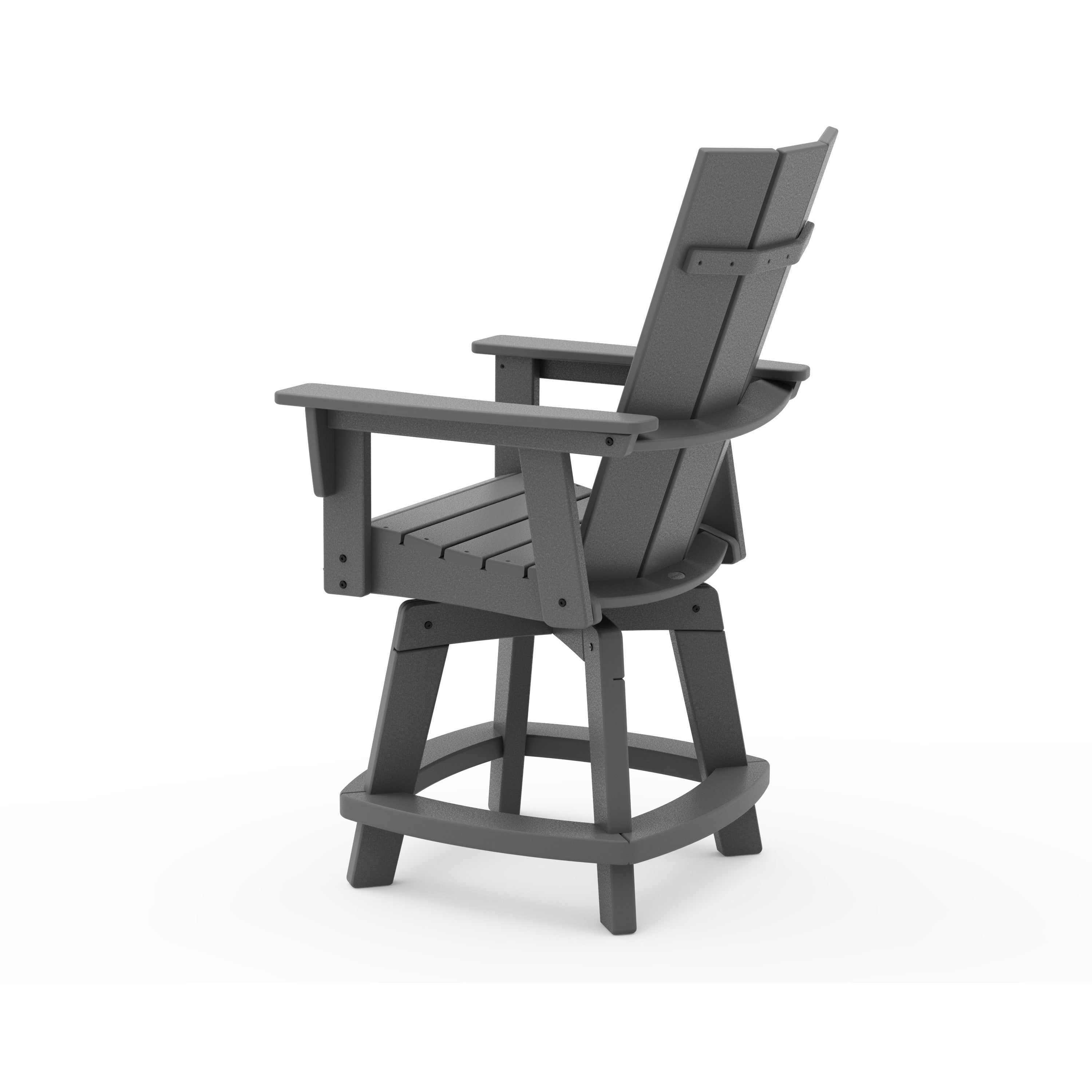 Modern Curveback Adirondack Swivel Counter Chair