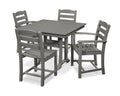 La Casa Café 5-Piece Farmhouse Dining Set with Trestle Legs