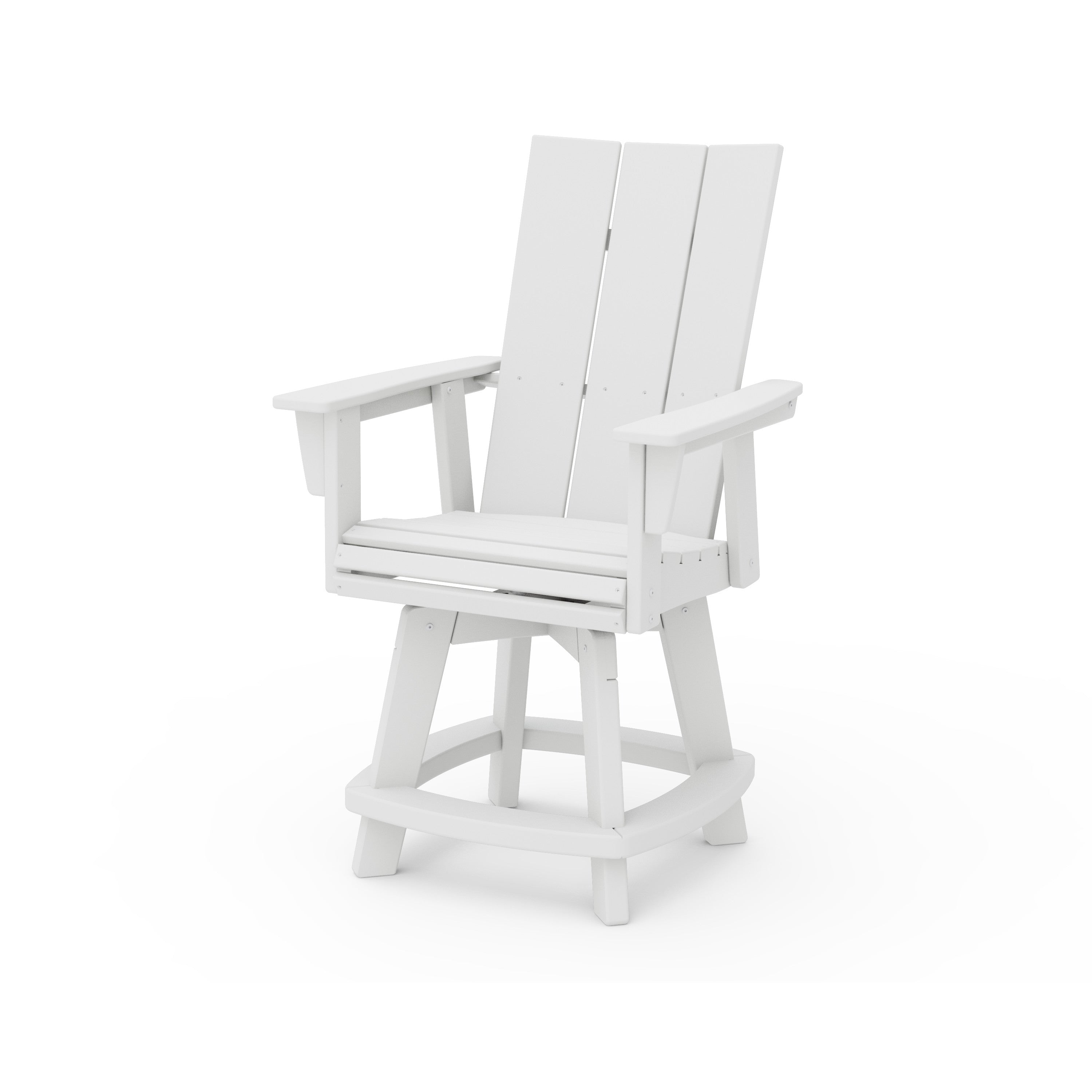 Modern Curveback Adirondack Swivel Counter Chair