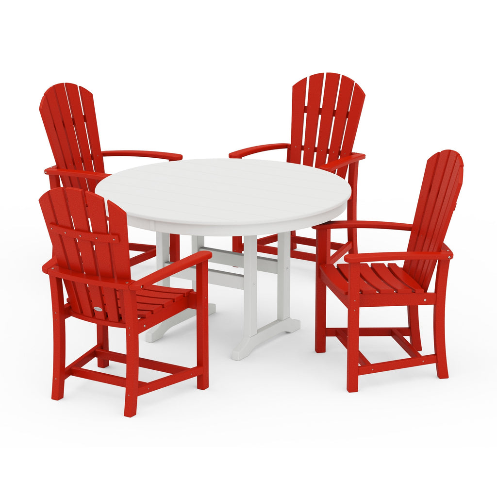 Palm Coast 5-Piece Round Farmhouse Dining Set