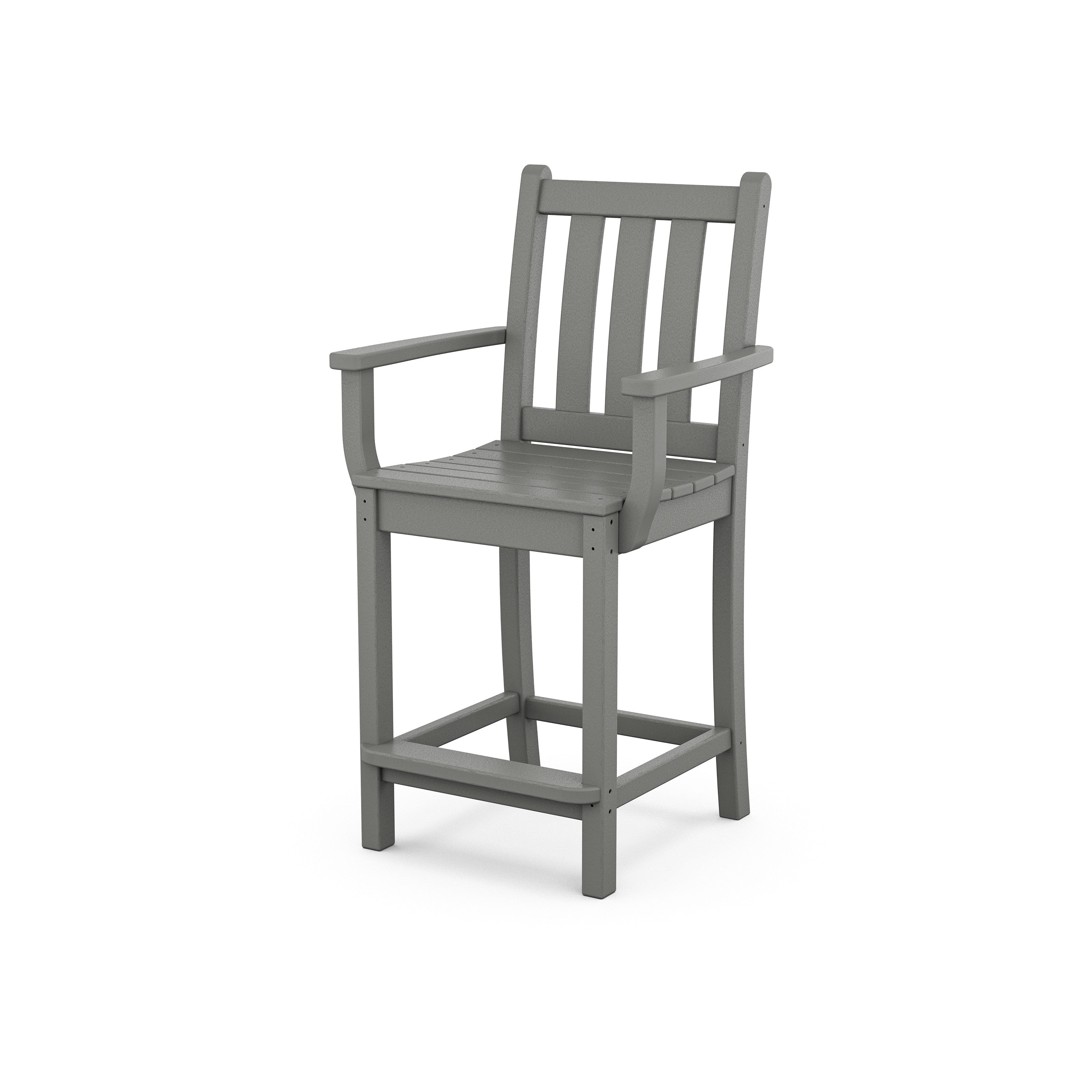 Traditional Garden Counter Arm Chair