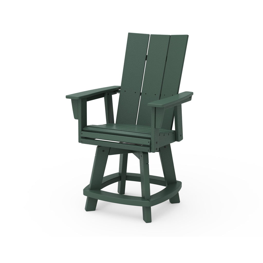 Modern Curveback Adirondack Swivel Counter Chair