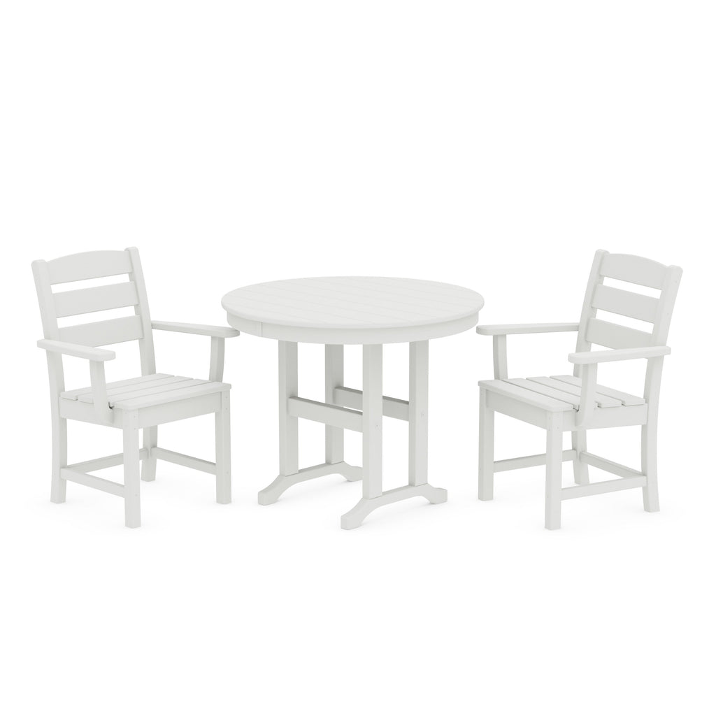 Lakeside 3-Piece Round Dining Set