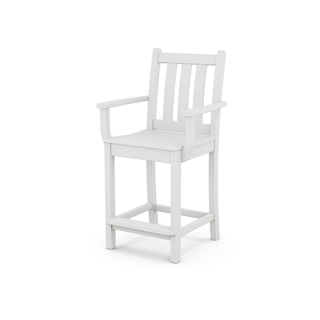 Traditional Garden Counter Arm Chair