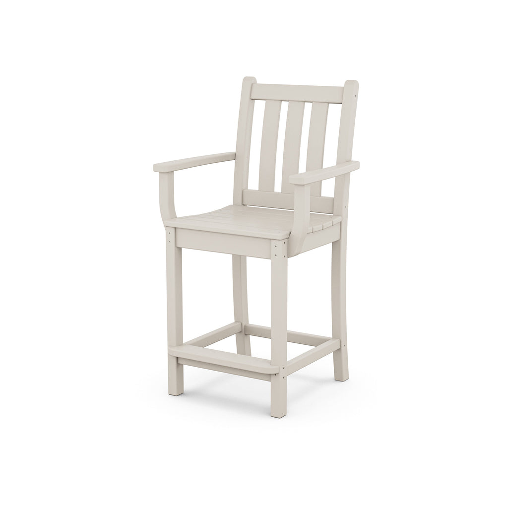 Traditional Garden Counter Arm Chair