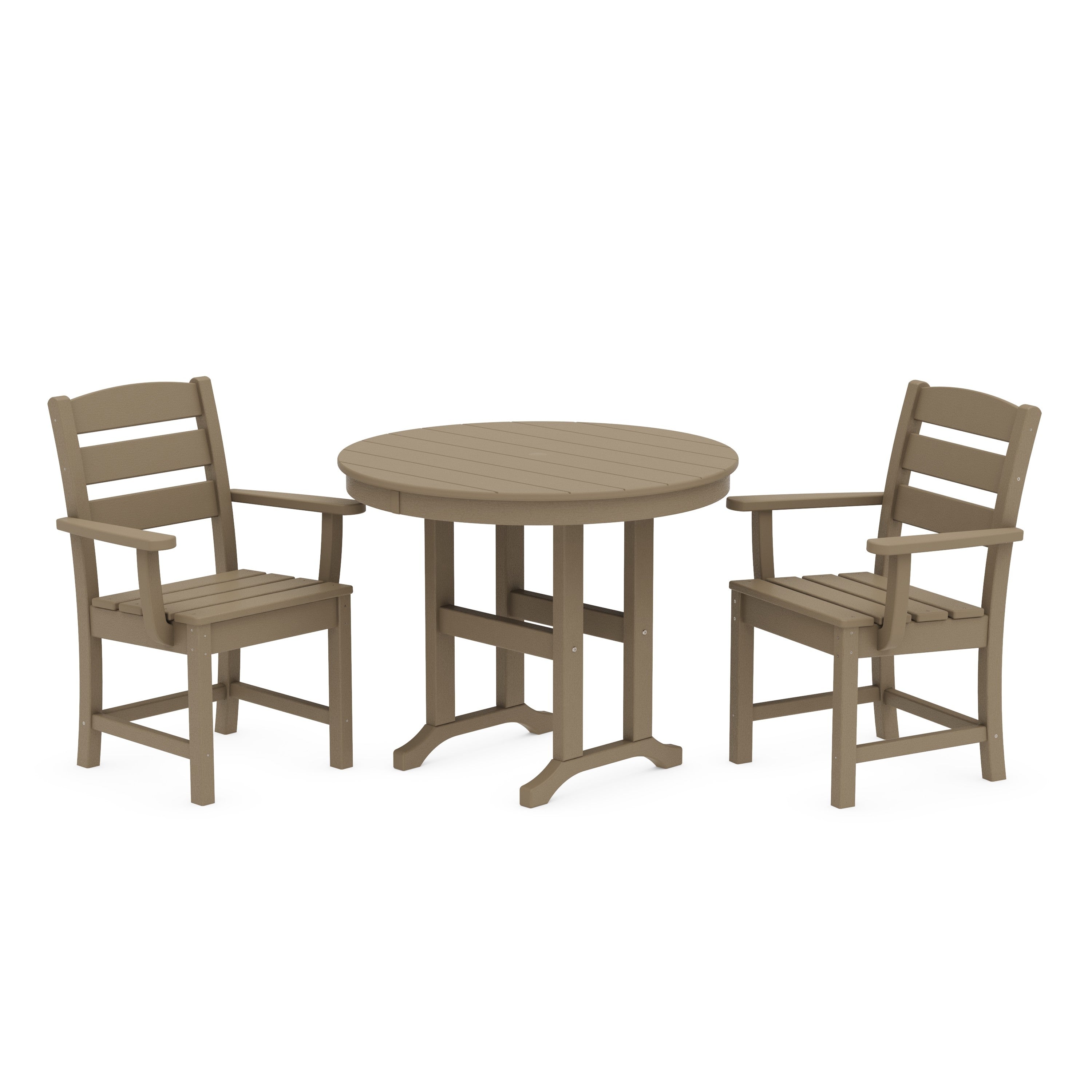 Lakeside 3-Piece Round Dining Set