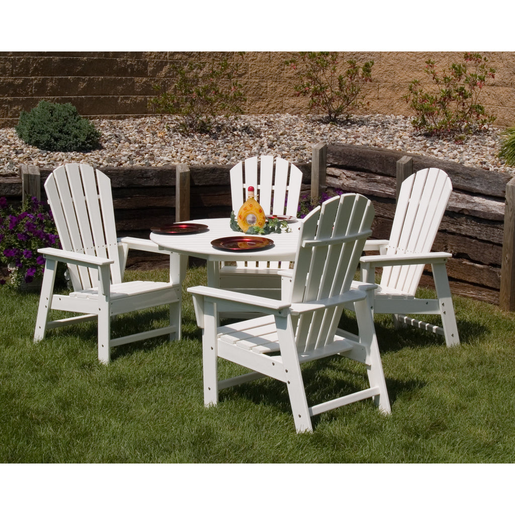 South Beach 5-Piece Round Farmhouse Dining Set