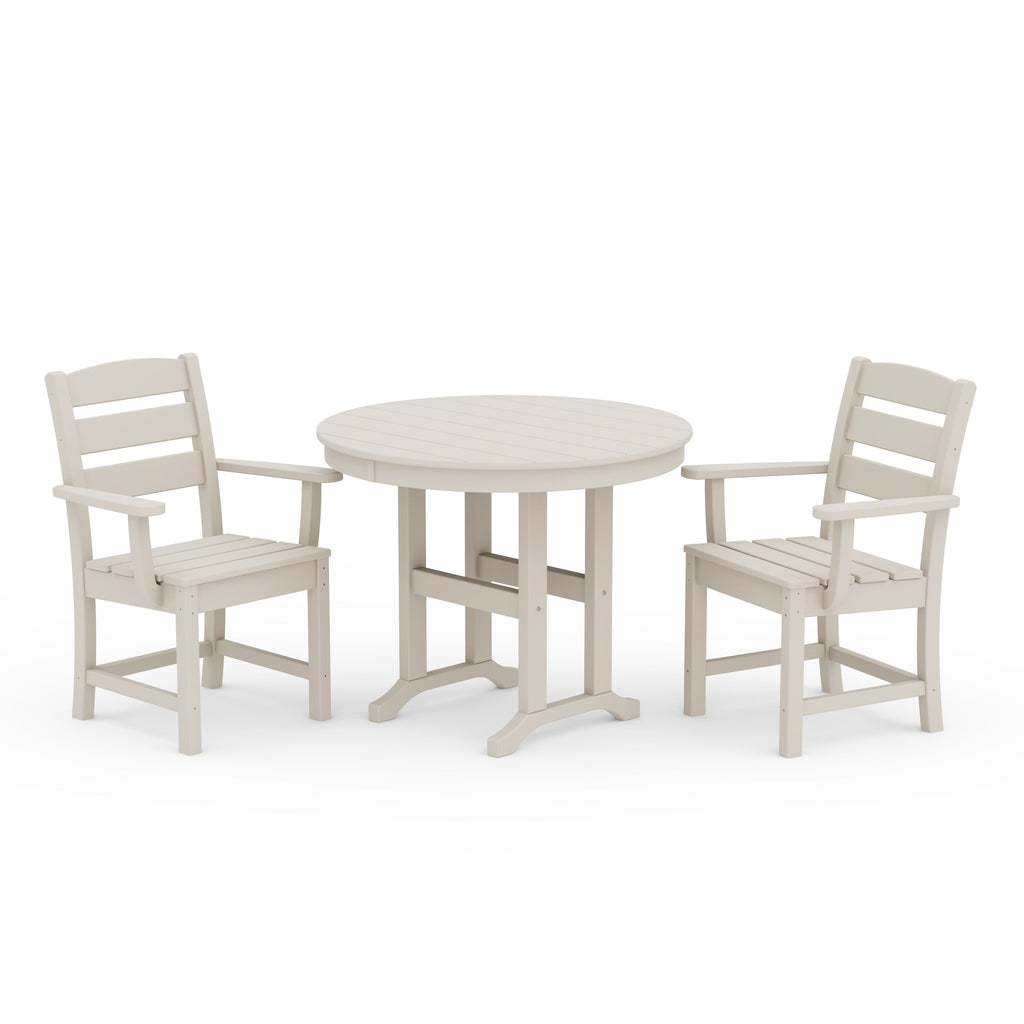Lakeside 3-Piece Round Dining Set