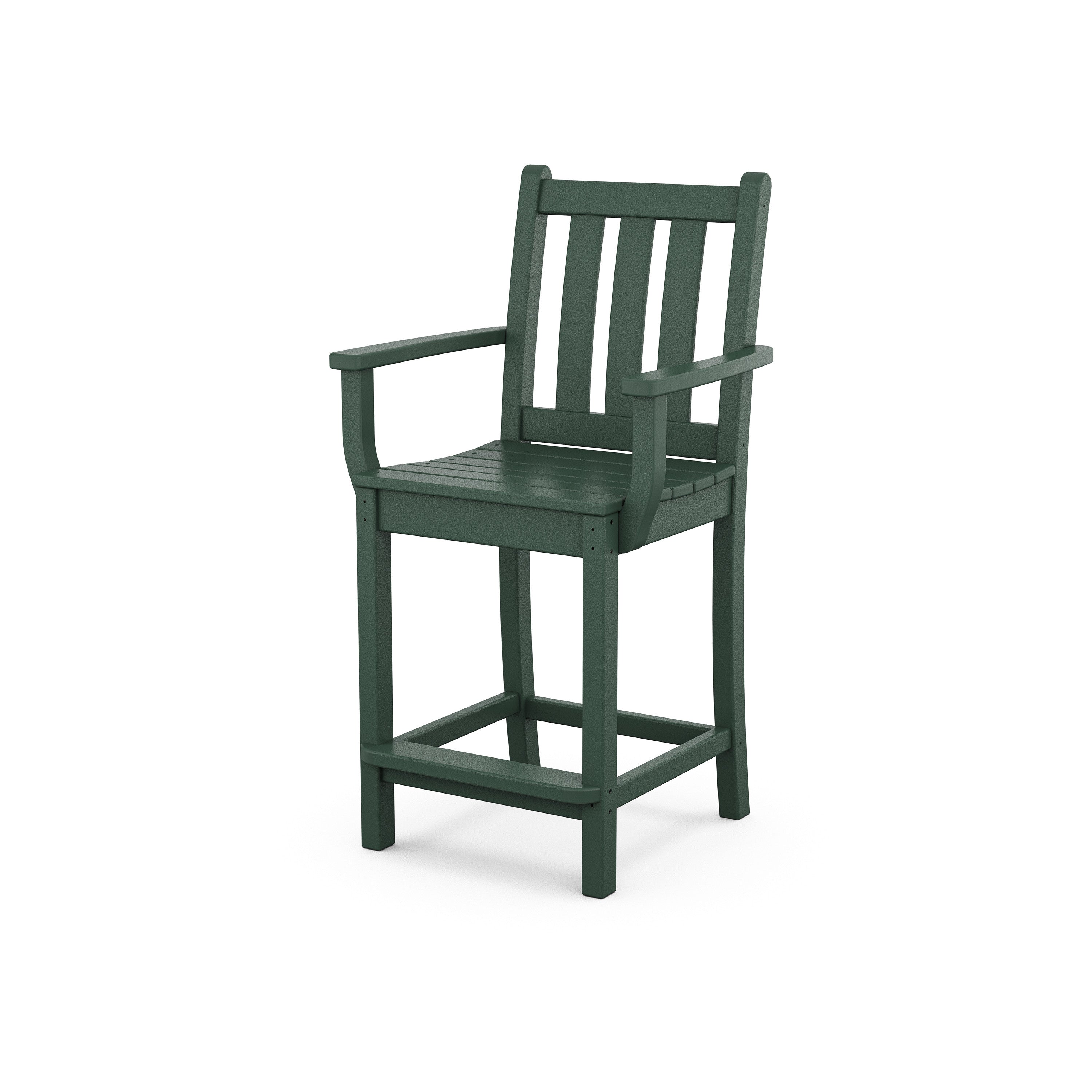 Traditional Garden Counter Arm Chair