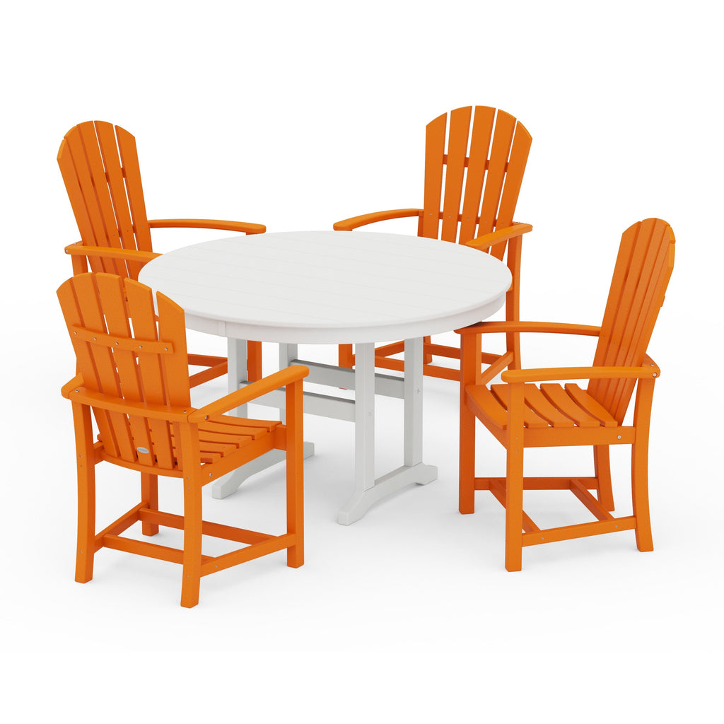 Palm Coast 5-Piece Round Farmhouse Dining Set